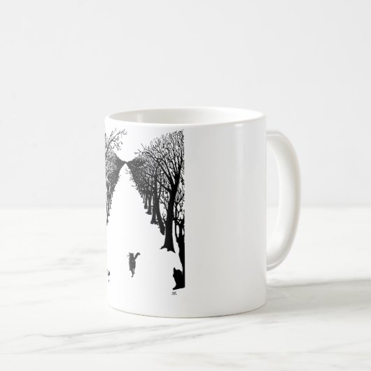 Schwarze Katze, Rudyard Kipling Kaffeetasse (VorderseiteRechts)