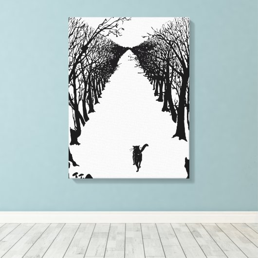 Schwarze Katze, Rudyard Kipling Leinwanddruck (Insitu (Holzboden))