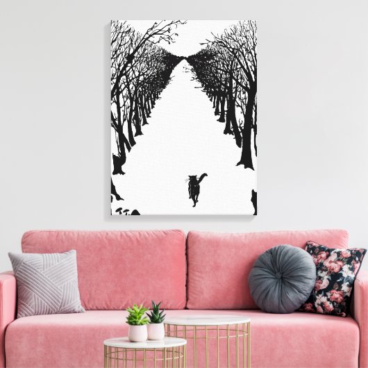 Schwarze Katze, Rudyard Kipling Leinwanddruck (Insitu (Wohnzimmer))