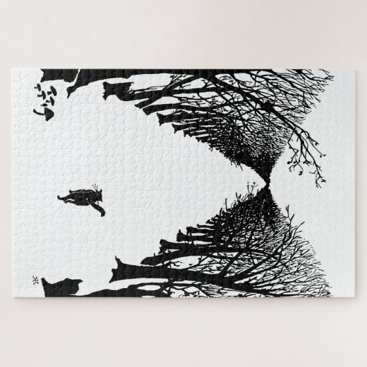 Schwarze Katze, Rudyard Kipling Puzzle (Horizontal)