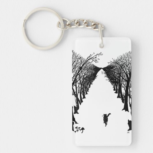 Schwarze Katze, Rudyard Kipling Schlüsselanhänger (Vorderseite)