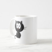 Schwarze Katze Scardy Katzen-Halloween-Geschenk Kaffeetasse (Vorderseite Links)