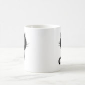 Schwarze Katze Scardy Katzen-Halloween-Geschenk Kaffeetasse (Mittel)