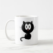 Schwarze Katze Scardy Katzen-Halloween-Geschenk Kaffeetasse (Links)