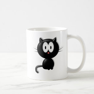 Schwarze Katze Scardy Katzen-Halloween-Geschenk Kaffeetasse
