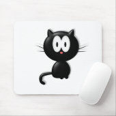 Schwarze Katze Scardy Katzen-Halloween-Geschenk Mousepad (Mit Mouse)