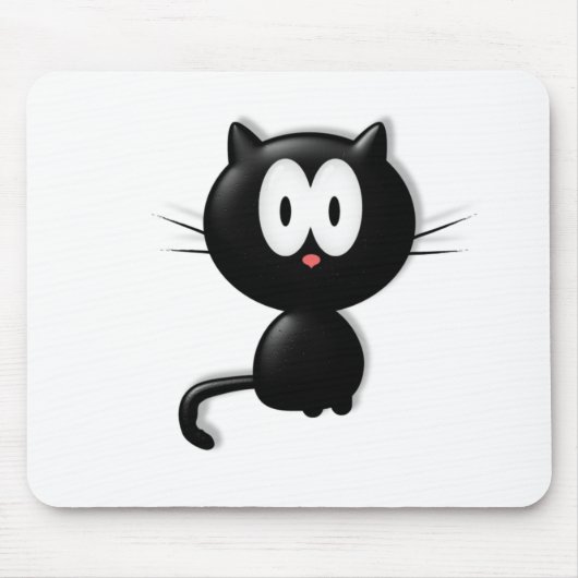Schwarze Katze Scardy Katzen-Halloween-Geschenk Mousepad (Vorne)