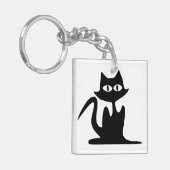 SCHWARZE KATZE SCHLÜSSELANHÄNGER (Vorderseite links)