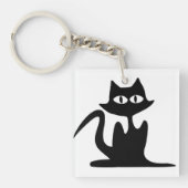 SCHWARZE KATZE SCHLÜSSELANHÄNGER (Vorderseite)