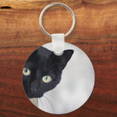 Schwarze Katze Schlüsselanhänger (Vorderseite)