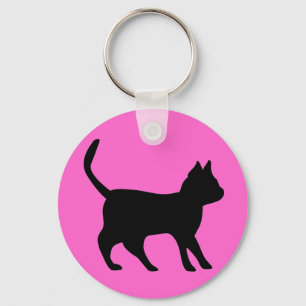 Schwarze Katze Schlüsselanhänger