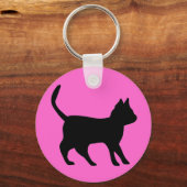 Schwarze Katze Schlüsselanhänger (Vorderseite)