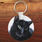 Schwarze Katze Schlüsselanhänger (Vorderseite)