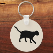 Schwarze Katze Schlüsselanhänger (Vorderseite)