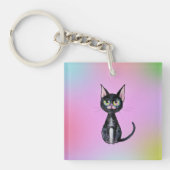 Schwarze Katze Schlüsselanhänger (Vorderseite)