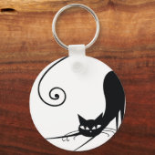 Schwarze Katze Schlüsselanhänger (Vorderseite)