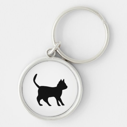Schwarze Katze Schlüsselanhänger (Vorne)