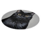 Schwarze Katze Schneidebrett (Ecke)