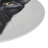 Schwarze Katze Schneidebrett (Ecke)