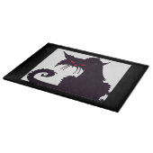Schwarze Katze Schneidebrett (Ecke)