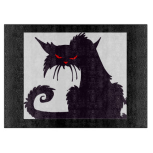 Schwarze Katze Schneidebrett