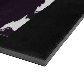Schwarze Katze Schneidebrett (Ecke)
