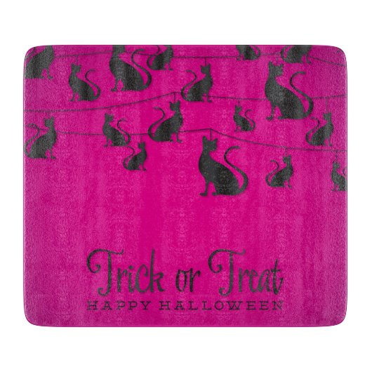 Schwarze Katze Schneidebrett (Vorderseite)