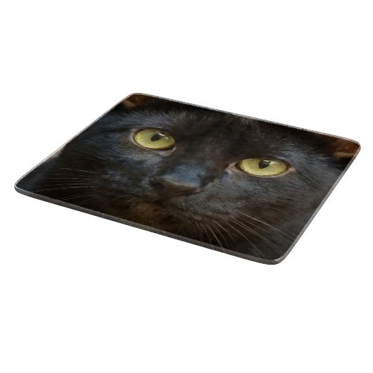 Schwarze Katze Schneidebrett (Ecke)