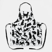 Schwarze Katze Schürze (Vorderseite)