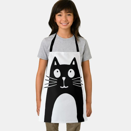 Schwarze Katze Schürze (Insitu)