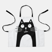 Schwarze Katze Schürze (Vorderseite)