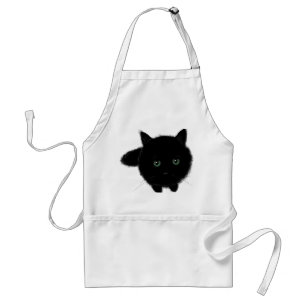 Schwarze Katze Schürze