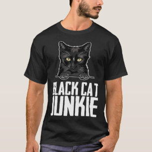 Schwarze Katze Schwarz Schwarzes Kätzchen T-Shirt