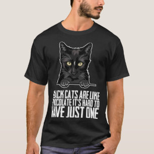Schwarze Katze Schwarze Katzen Schwarzes Kätzche T-Shirt