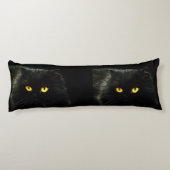 Schwarze Katze Seitenschläferkissen (Rückseite)