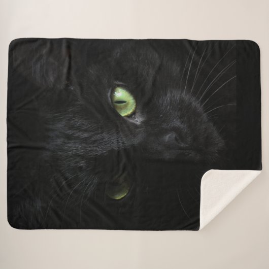 SCHWARZE KATZE SHERPADECKE (Vorderseite (Horizontal))