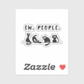 Schwarze Katze Shirt lustige Frauen Neugeborene Ka Aufkleber (Blatt)