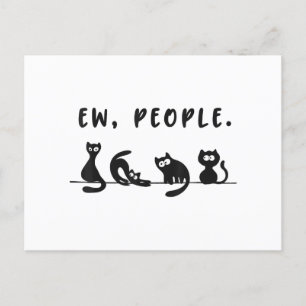 Schwarze Katze Shirt lustige Frauen Neugeborene Ka Feiertagspostkarte