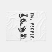 Schwarze Katze Shirt lustige Frauen Neugeborene Ka Fleecedecke (Vorderseite (Horizontal))