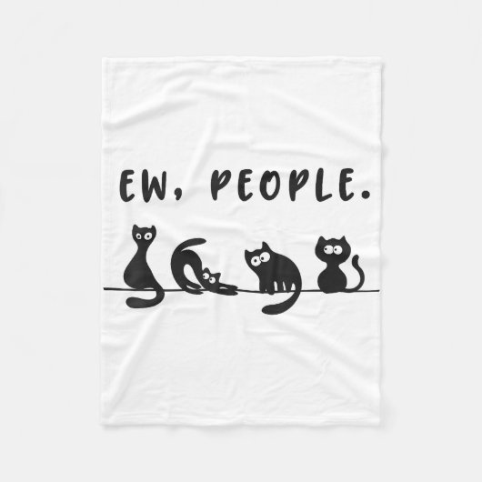 Schwarze Katze Shirt lustige Frauen Neugeborene Ka Fleecedecke (Vorderseite)