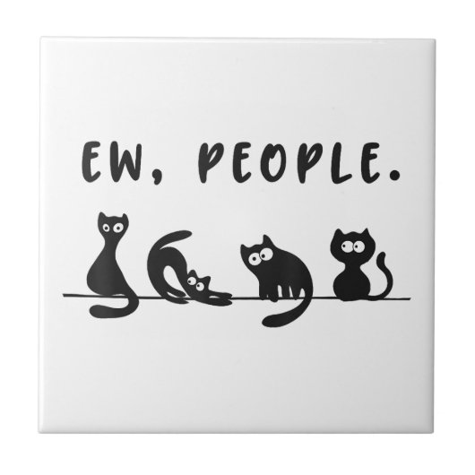 Schwarze Katze Shirt lustige Frauen Neugeborene Ka Fliese (Vorderseite)