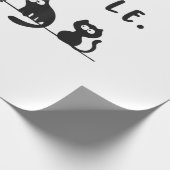 Schwarze Katze Shirt lustige Frauen Neugeborene Ka Geschenkpapier (Ecke)