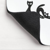 Schwarze Katze Shirt lustige Frauen Neugeborene Ka Mousepad (Ecke)