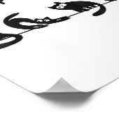 Schwarze Katze Shirt lustige Frauen Neugeborene Ka Poster (Ecke)