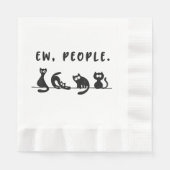 Schwarze Katze Shirt lustige Frauen Neugeborene Ka Serviette (Vorderseite)