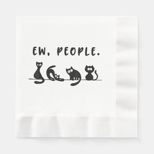 Schwarze Katze Shirt lustige Frauen Neugeborene Ka Serviette (Vorderseite)