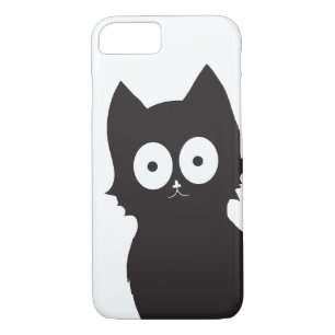 Schwarze Katze - Silhouette auf weißem Hintergrund Case-Mate iPhone Hülle