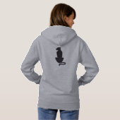 Schwarze Katze Silhouette graues Sweatshirt (Schwarz voll)