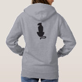 Schwarze Katze Silhouette graues Sweatshirt (Rückseite)