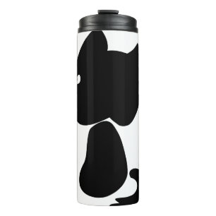 Schwarze Katze Silhouette Tiere Sitzen Thermosbecher